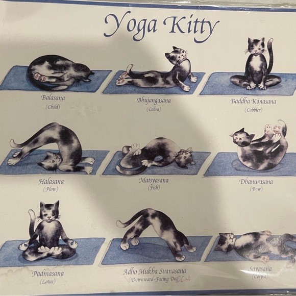 🐱 Yoga Kitty print with 9 yoga poses - Picture 2 of 10